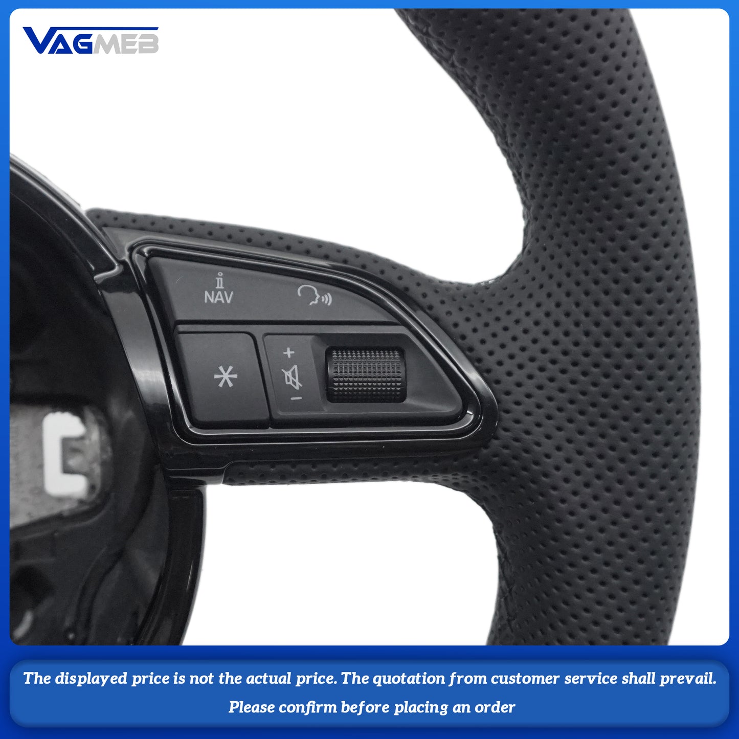 Perforated leather sports steering wheel for Audi A4 B8 A3 8V A5 Q3 Q5 Q7 steering wheel