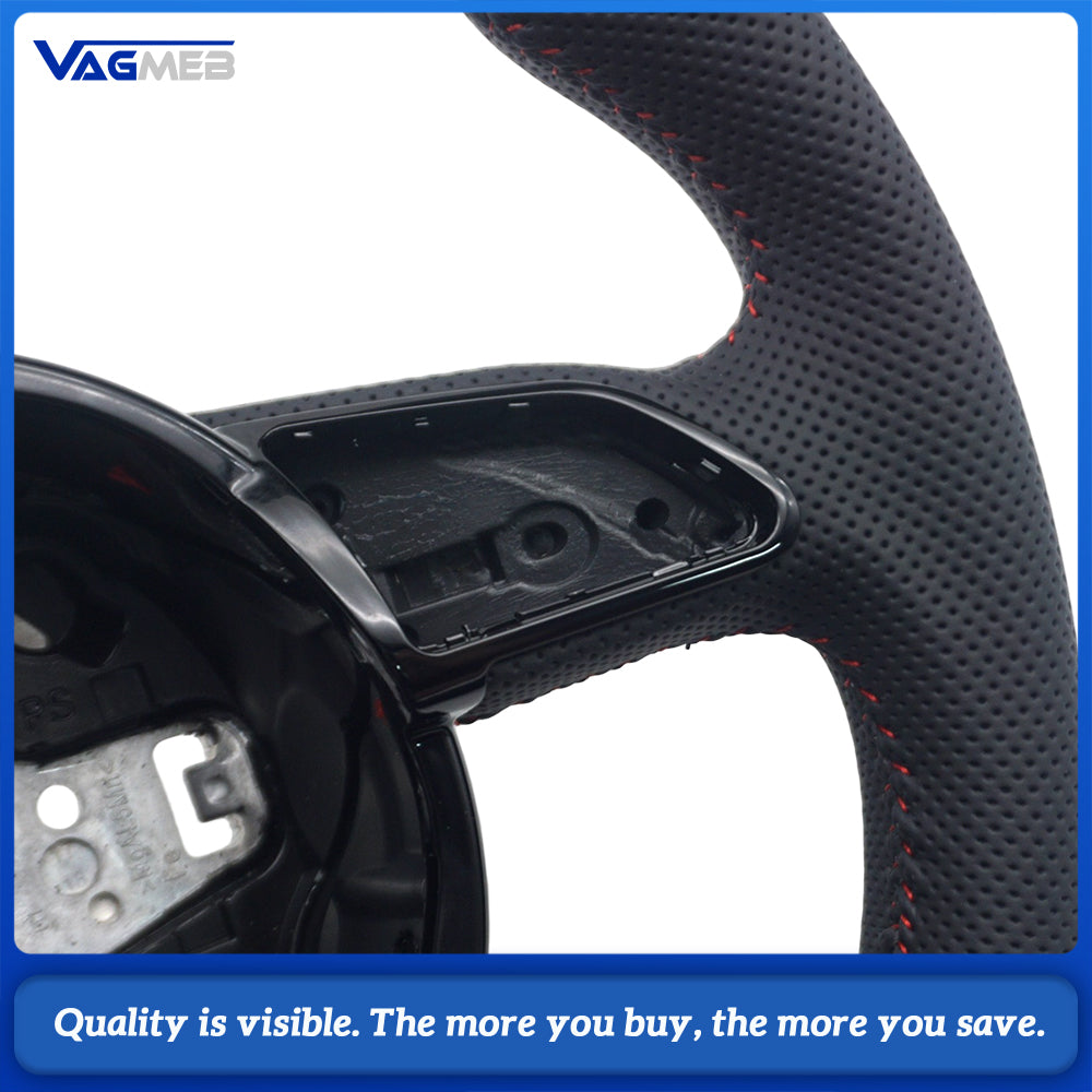 For Audi A4B8 semi-punched red line multi-function steering wheel