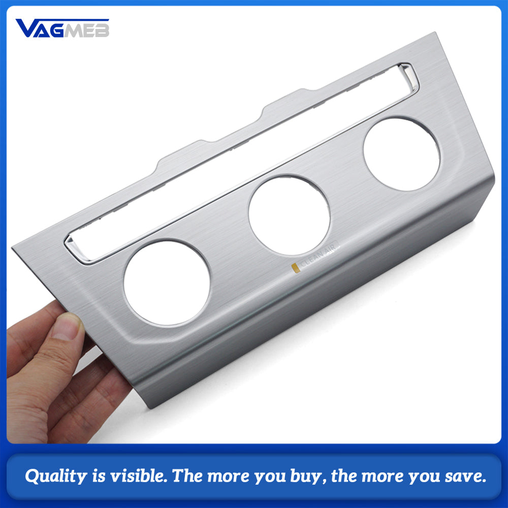 For VW Passat B8 Silver Manual Air Conditioning Control Panel Bezel Trim Frame, OEM 3GD 863 041, Car Interior Replacement Accessory