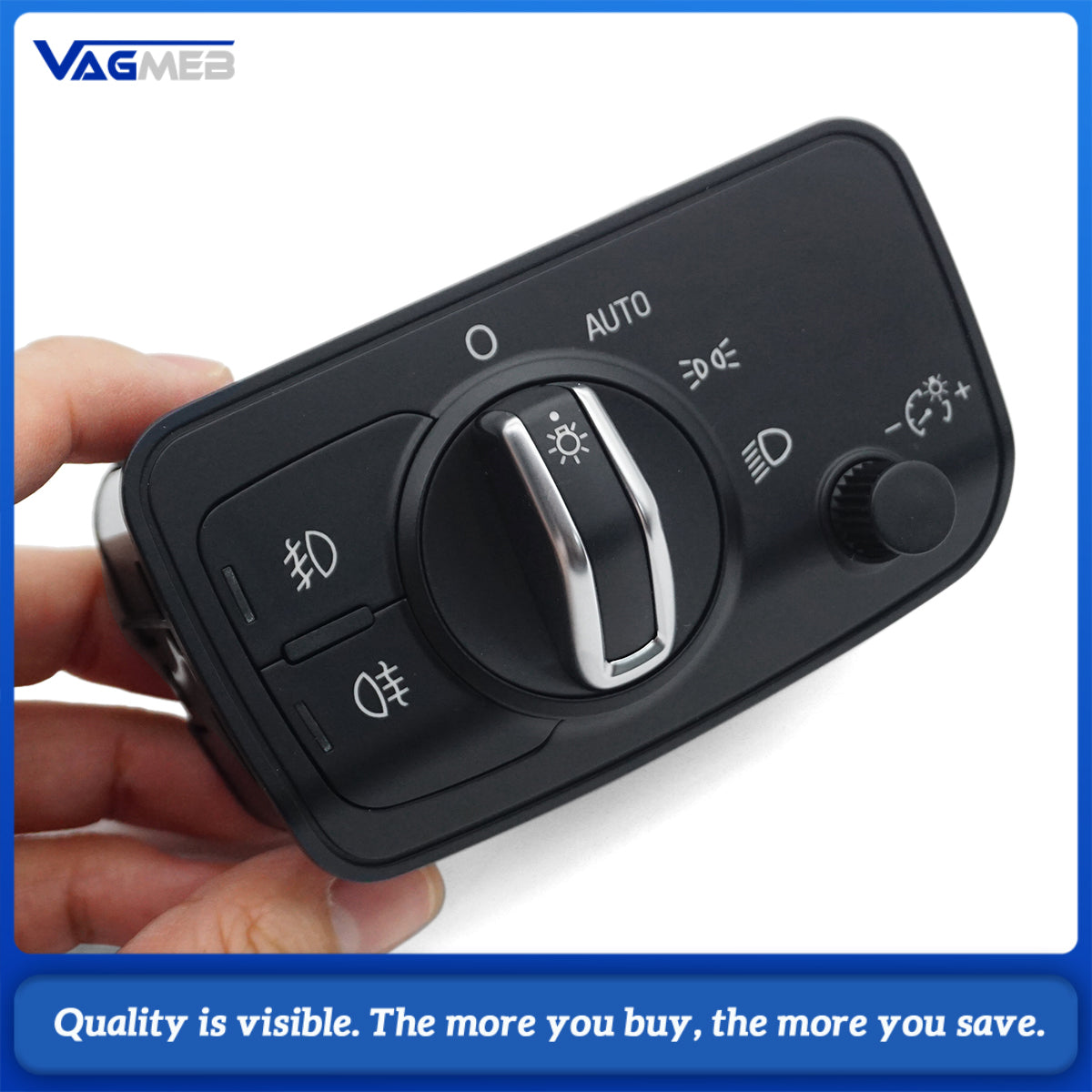 estilo de coche interruptor de Control de faros perilla lámpara de cabeza para Audi A3 Cabriolet Sportback TT S3 8V 8V0 941 531 AE