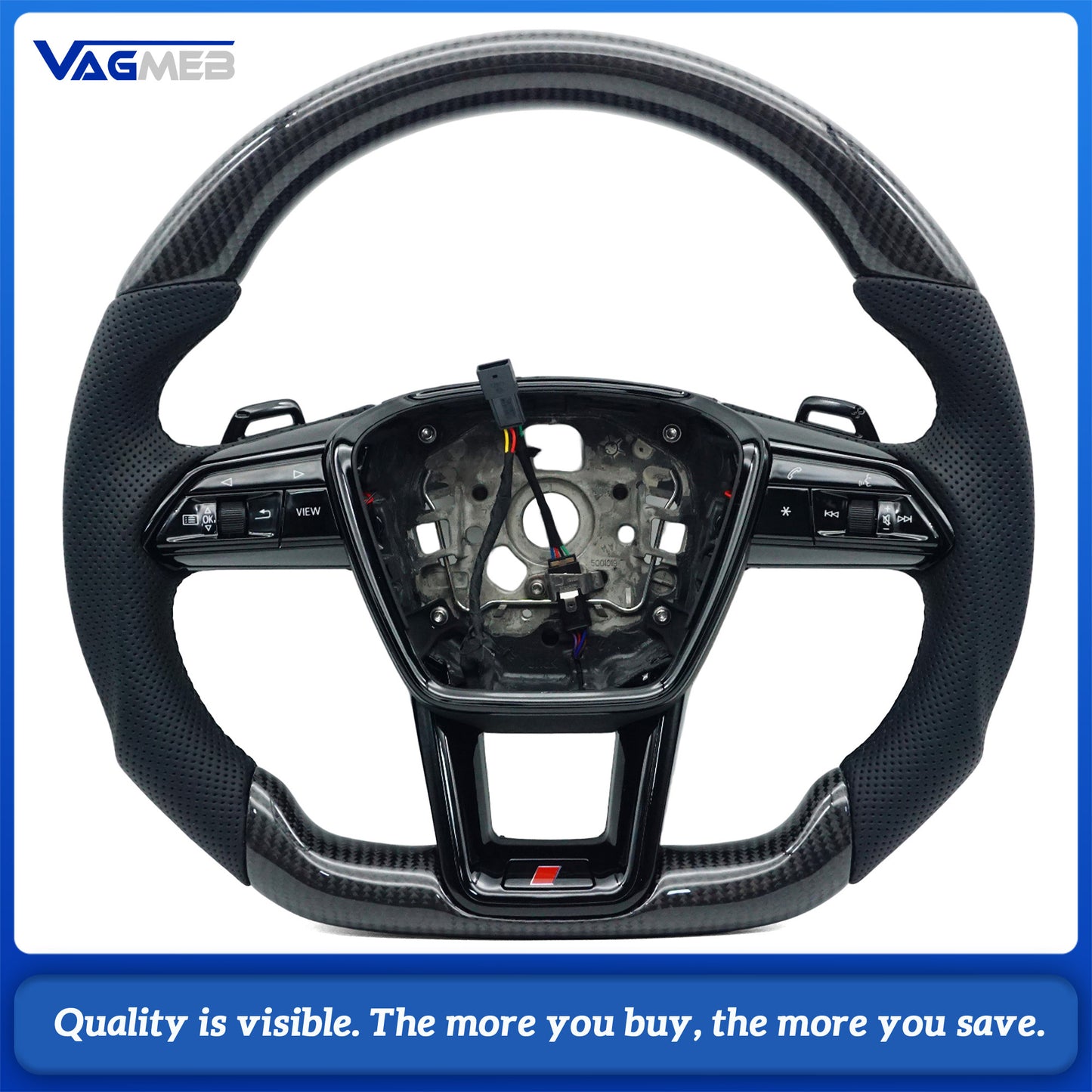 For Audi A6 C8 carbon fiber  steering wheel