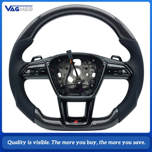 For Audi A6 C8 carbon fiber  steering wheel