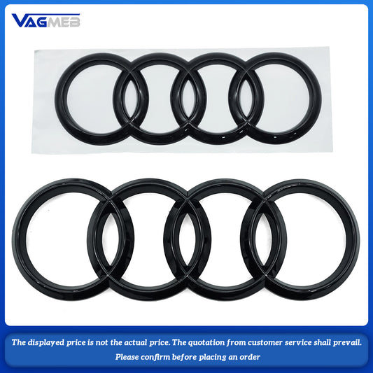 For Audi A3 2020, black grille logo front + back