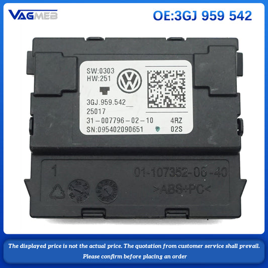 Steering wheel release module control unit for VW Jetta MK8 3GJ 959 542