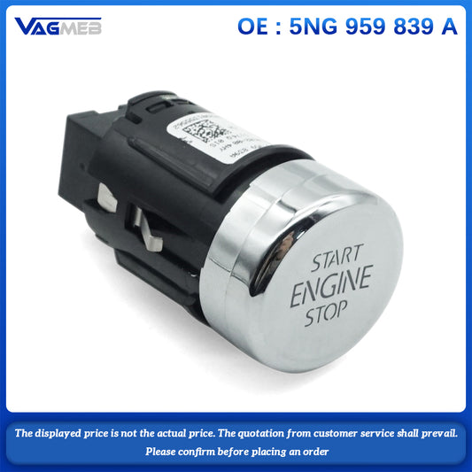 Original Engine Start Stop Button Switch One Key Start Up One-Button Start For VW Tiguan MK2 5NG 959 839 A 2017---2021