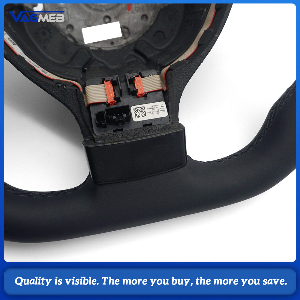 For VW Golf 5 MK5 GTI Passat B6 Semi Perforated Leather Steering Wheel