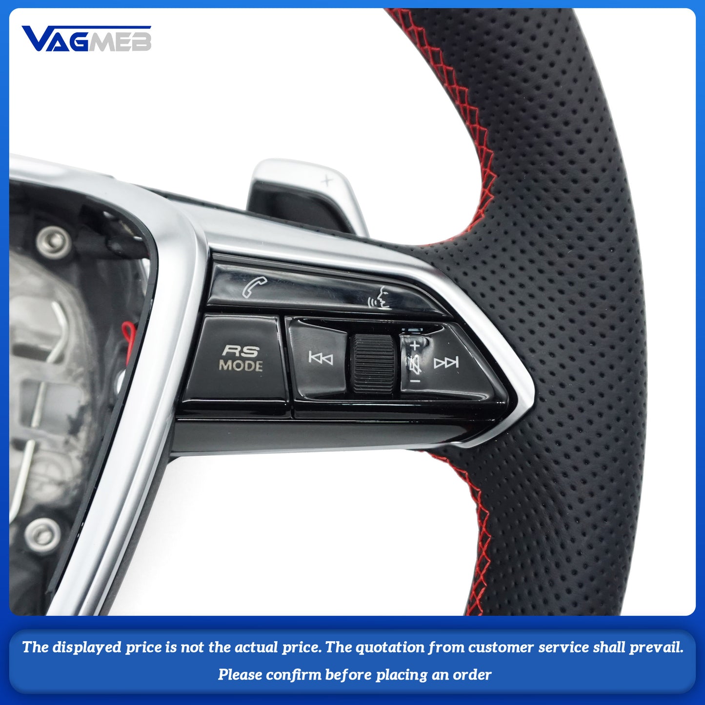 For Audi RS logo A6C8 Steering Wheel with heating