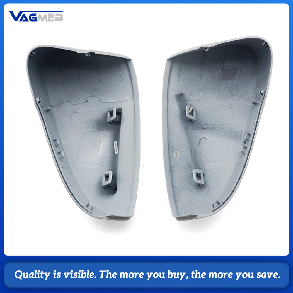 Pair White Side Mirror Cover Cap OE 56G857537/538, Left & Right Rearview Mirror Housing Shell Fit for Skoda Kodiaq, Painted White Replacement Mirror Caps