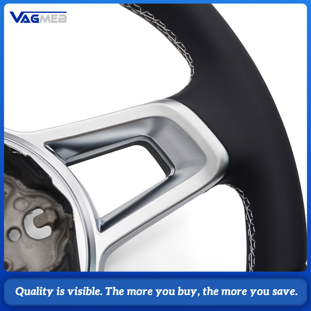 Leather Steering Wheel for VW MK4 5 6 7 GTI Steering Wheel for Golf 5 6 7 7.5 R R-Line CC Polo Passat Car Accessories
