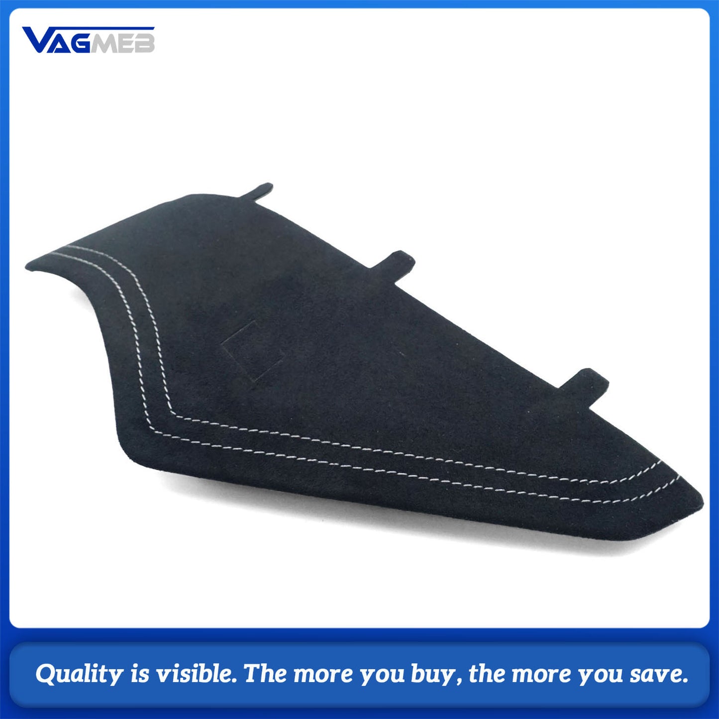 For Audi A6 C8 RS6 C8 Suede Grey Stitching Dashboard cover plate with S/RS emblem