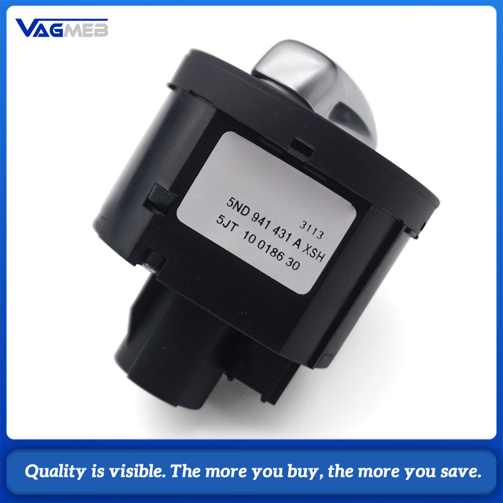 Car Headlight Fog Lamp Control Switch Knob OEM 5ND941431A For VW Golf Tiguan Replacement Part