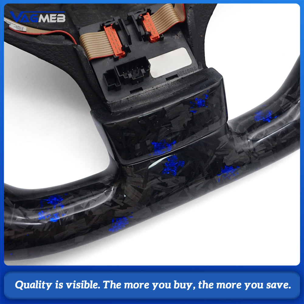 For VW  Golf MK5 Real Carbon Fiber Steering Wheel With Leather