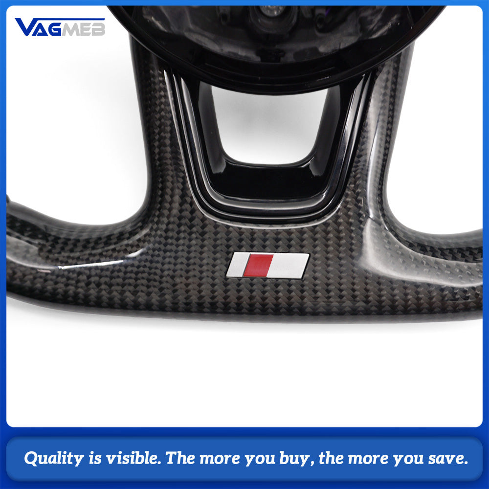 Suitable for Audi A3 A4 B9 RS3 S3 RS4 S4 A5 S5 for Alcantara material production of carbon fiber steering wheel