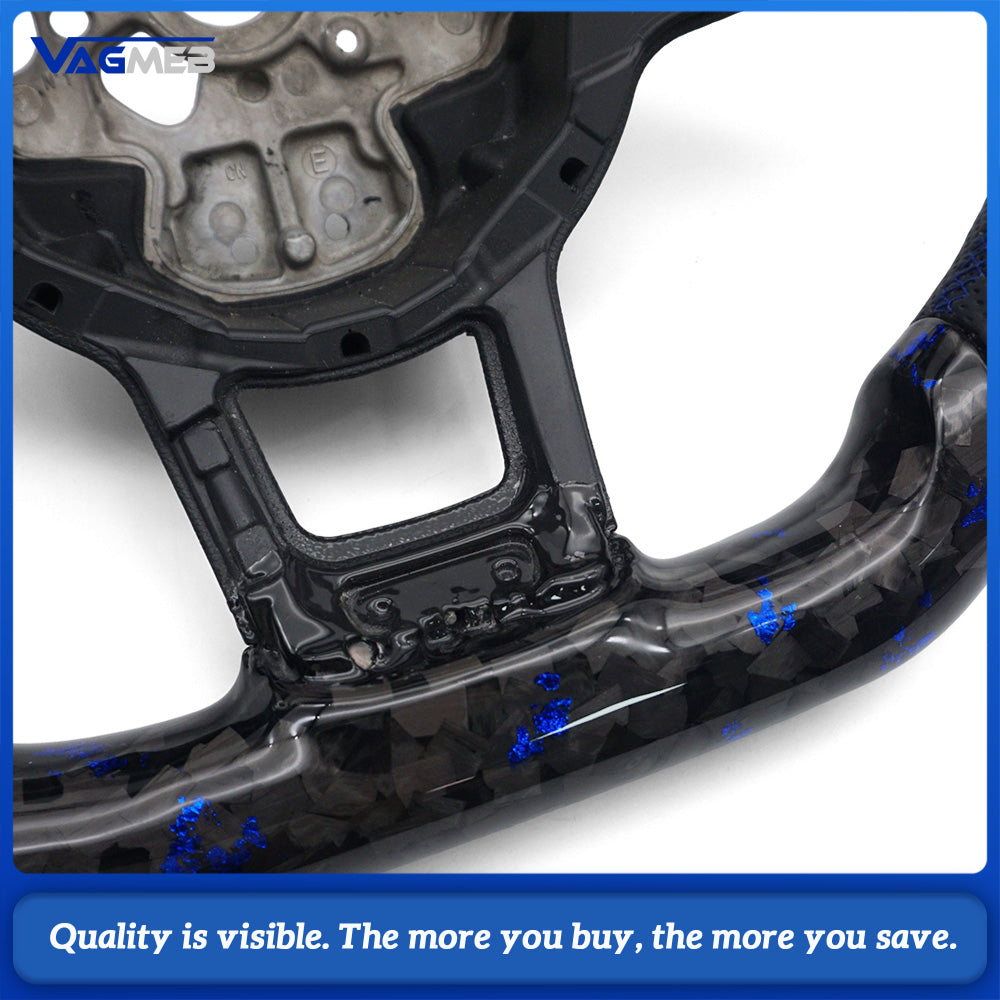 Real Carbon Fiber Steering Wheel for VW Golf MK7 2015-2019 Golf 7 R 2015-2017