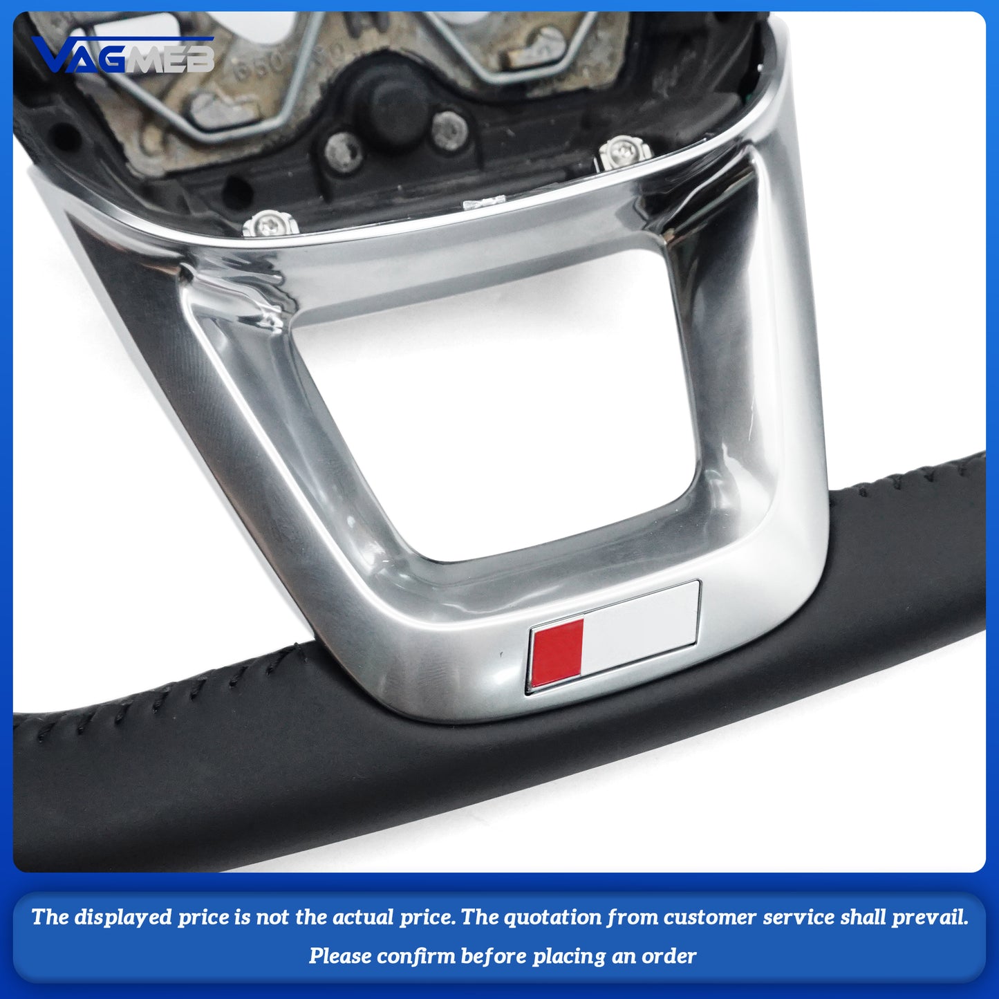 For Audi S RS Sline logo  Q3  custom all alcantara bare steering wheel Custom multicolor stitching