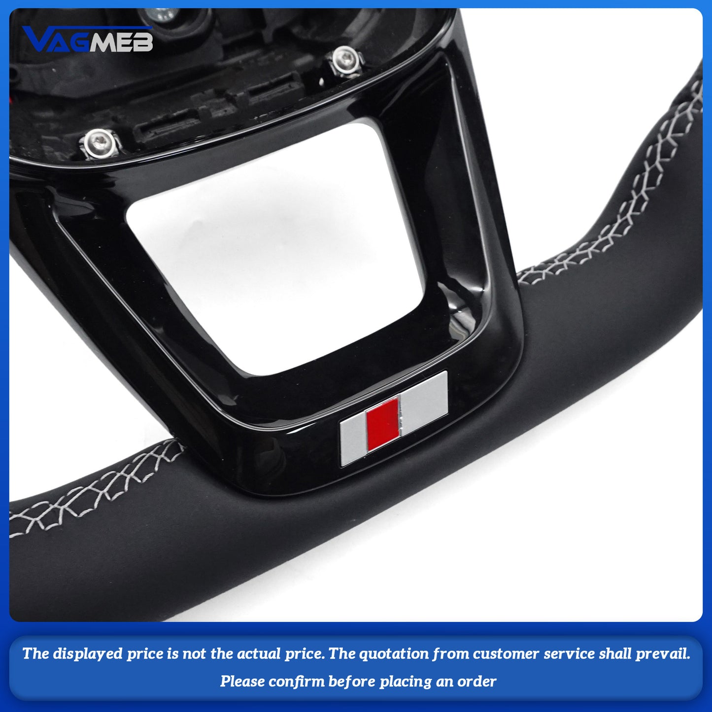 Heated steering wheel suitable for Audi Q5 FY Q7 4M flat bottomed sport leather steering wheel all black