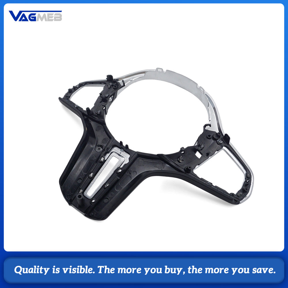 Steering Wheel Button Surround Trim Silver‑Black Low‑Spec Base Version Without Heating Hole For BMW G‑Chassis G20 G28 G30 G38 G01