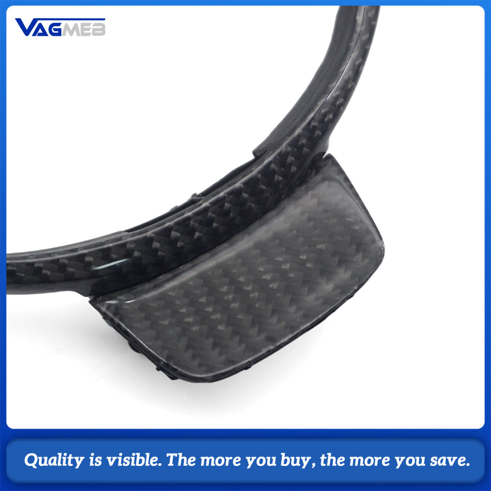 Suitable for Audi A4 B8 A6 C7 A3 8V steering wheel button frame, made of genuine carbon fiber