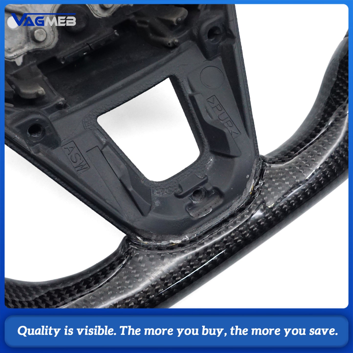 For VW Multivan T6.1 Carbon Fiber Steering Wheel High Quality Leather Sport Wheel Customized