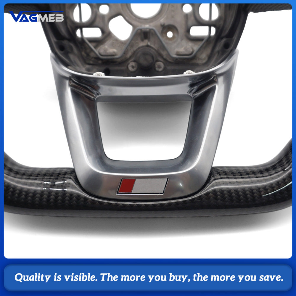 For Audi Q3 F3 Carbon fiber steering wheel with leather perforations