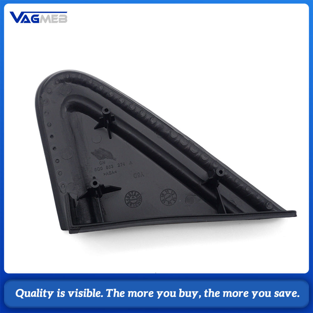 1pc/1Pair Rearview Mirror Cover Exterior Wing Triangle Rear View Mirror Trim 6Q0853273A 6Q0853274A For VW Polo 4 9N3 2006-2010