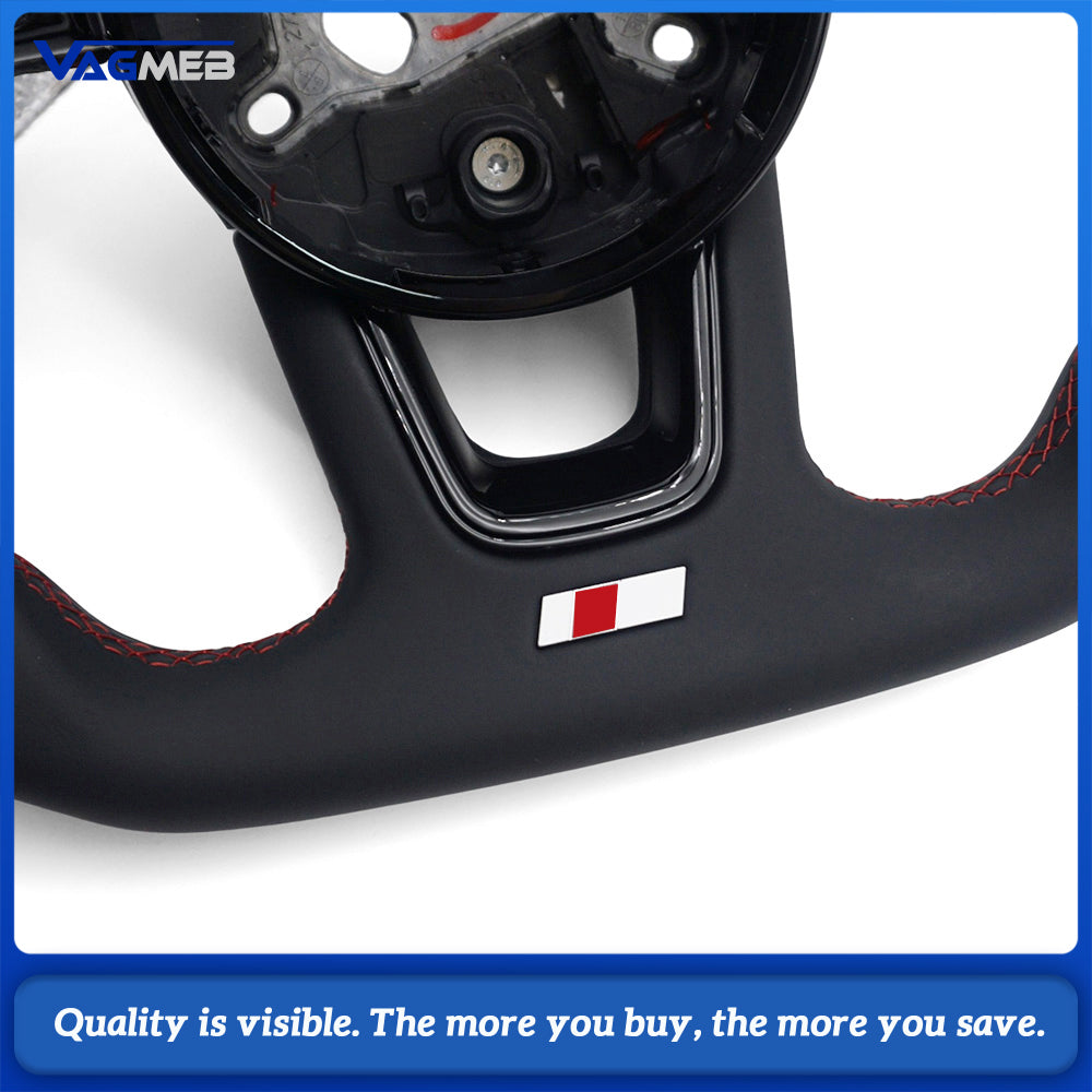 For Audi A4 B9 Full Suede Leather Flat Bottomed Sports Steering Wheel