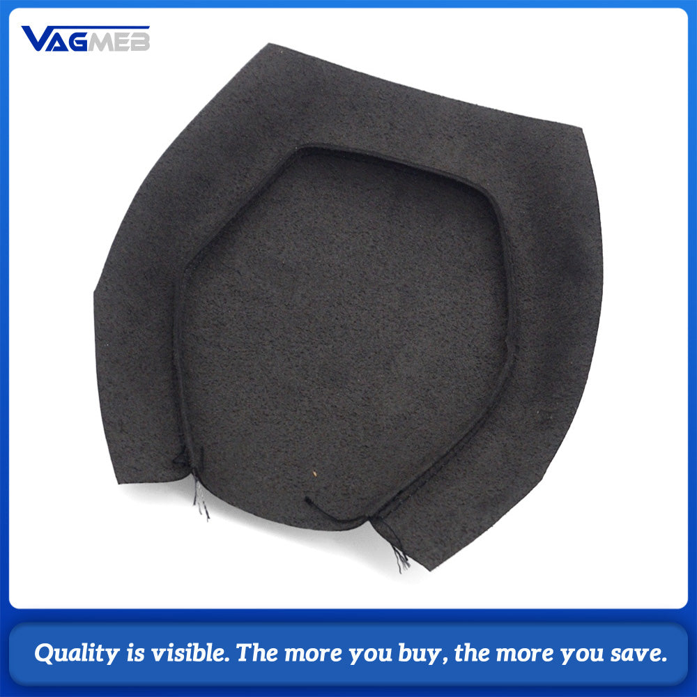 Car Steering Wheel Airbag Cover Genuine Leather Black Stitching Replacement Trim For Audi A6 C8