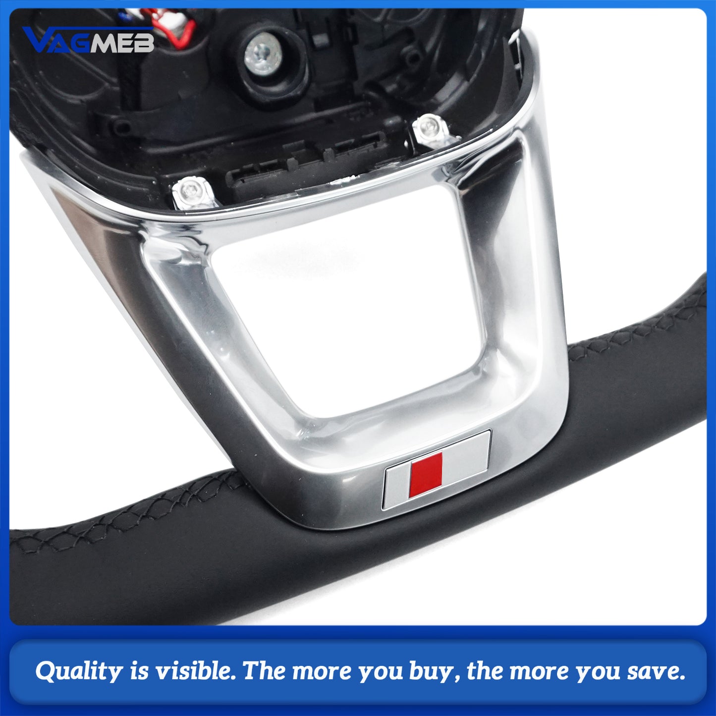 For Audi Q5 FY Q7 4M Q8 fully perforated leather with black stitching, flat bottomed sports steering wheel with heating