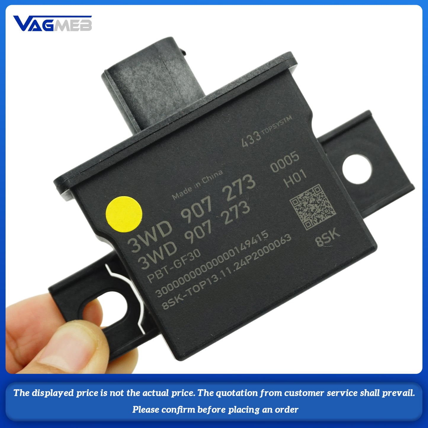 Tire Pressure Control System Module For VW TiguanL Passat B9 MK9 ID3 ID4 ID6 Tire Pressure Module  3WD 907 273