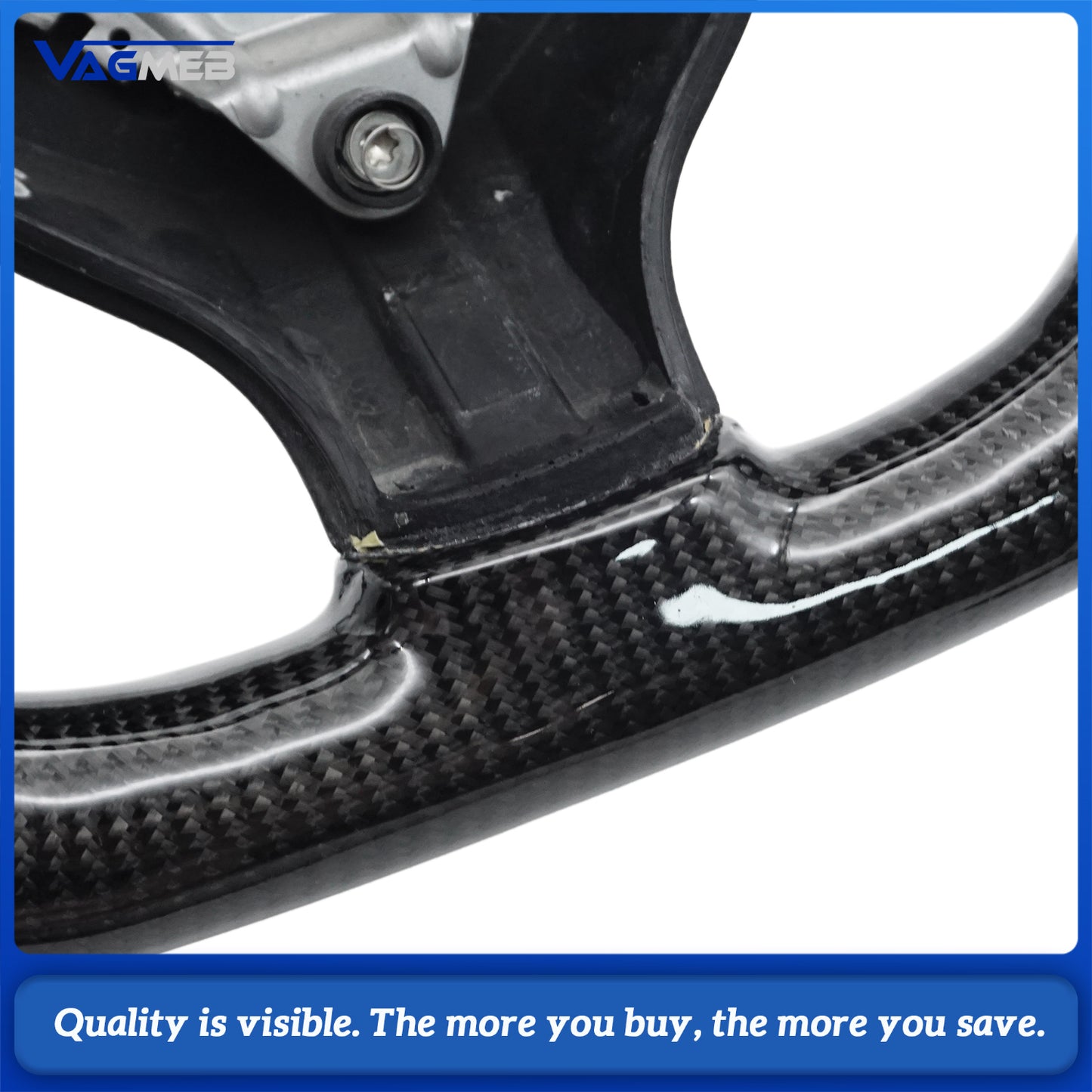 For VW Golf 4 IV Mk4 GTI 1997-2003Passat B5Seat Leon 1M MK1 Carbon Fiber Steering Wheel