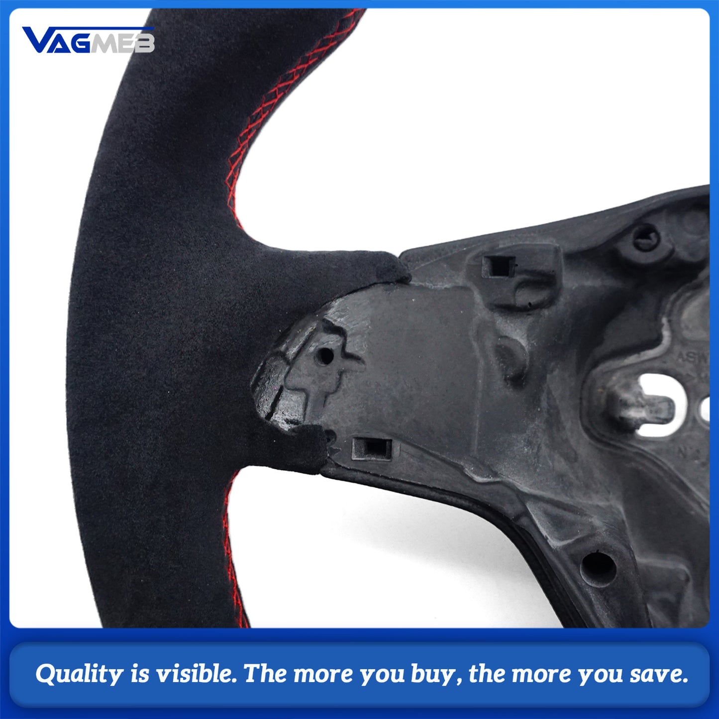 For VW Golf MK7 TSI TDI Carbon Fiber Steering Wheel Manual Car Accessories Red and blue Manual Car Accessorie