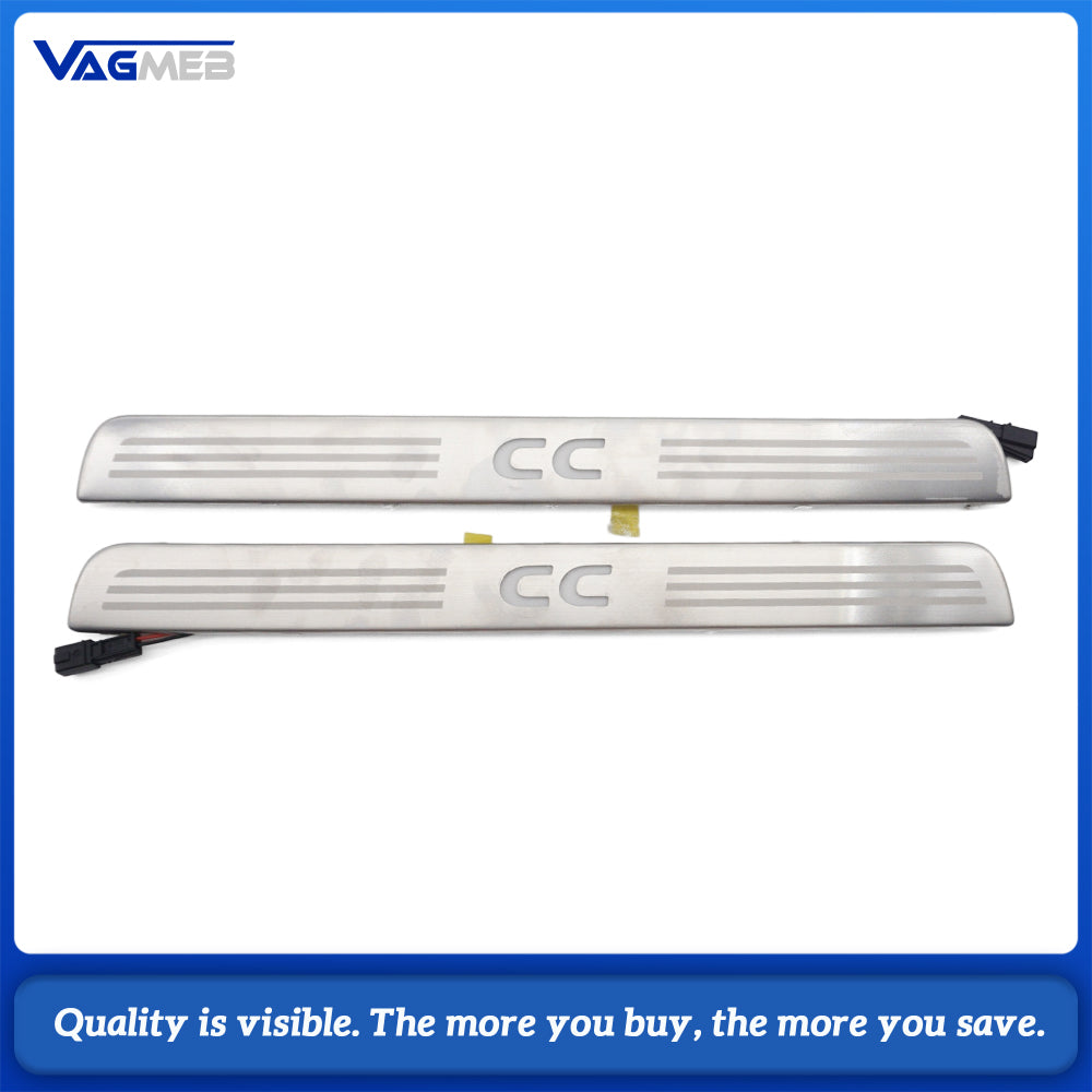 Car LED Door Sill Welcome Light Illuminated Scuff Plate Lamp Replacement Part 35D947415 35D947416 35D947417 35D947418 For VW CC