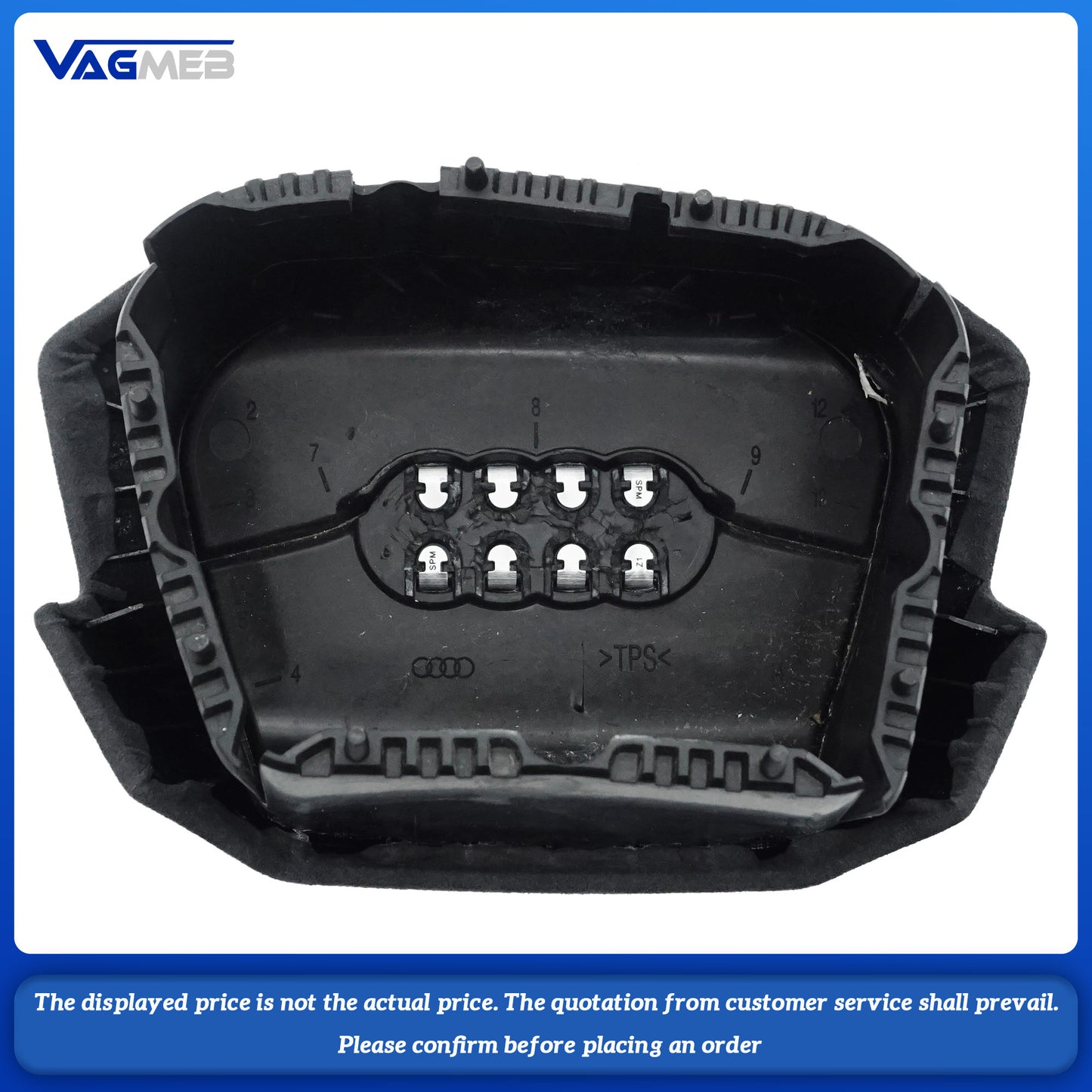 Steering wheel airbag cover multifunction steering wheel For Audi Q4 Woolen striped fabric