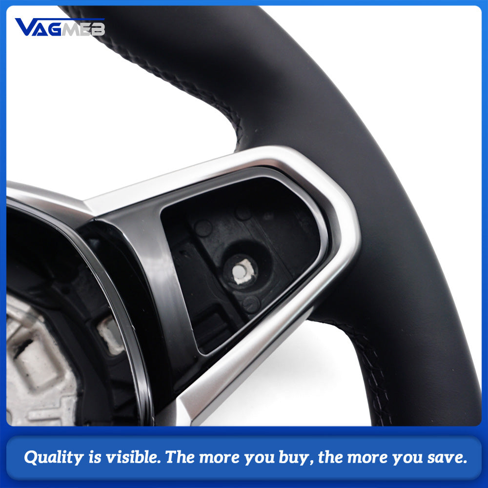 Fully leather steering wheel suitable For BMW 3 Series, 4 Series, 5 Series G20, G21, G80, G81, G22, G23, G30 With vibration motor