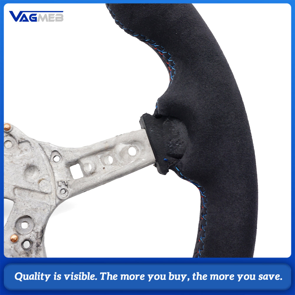 With White Top Mark CS Style Steering Wheel Core for BMW F01 F07 F10 F20 F21 F22 F25 F26 F30 F31 F32 F36 M2 M3 F80 F82 F15 F16