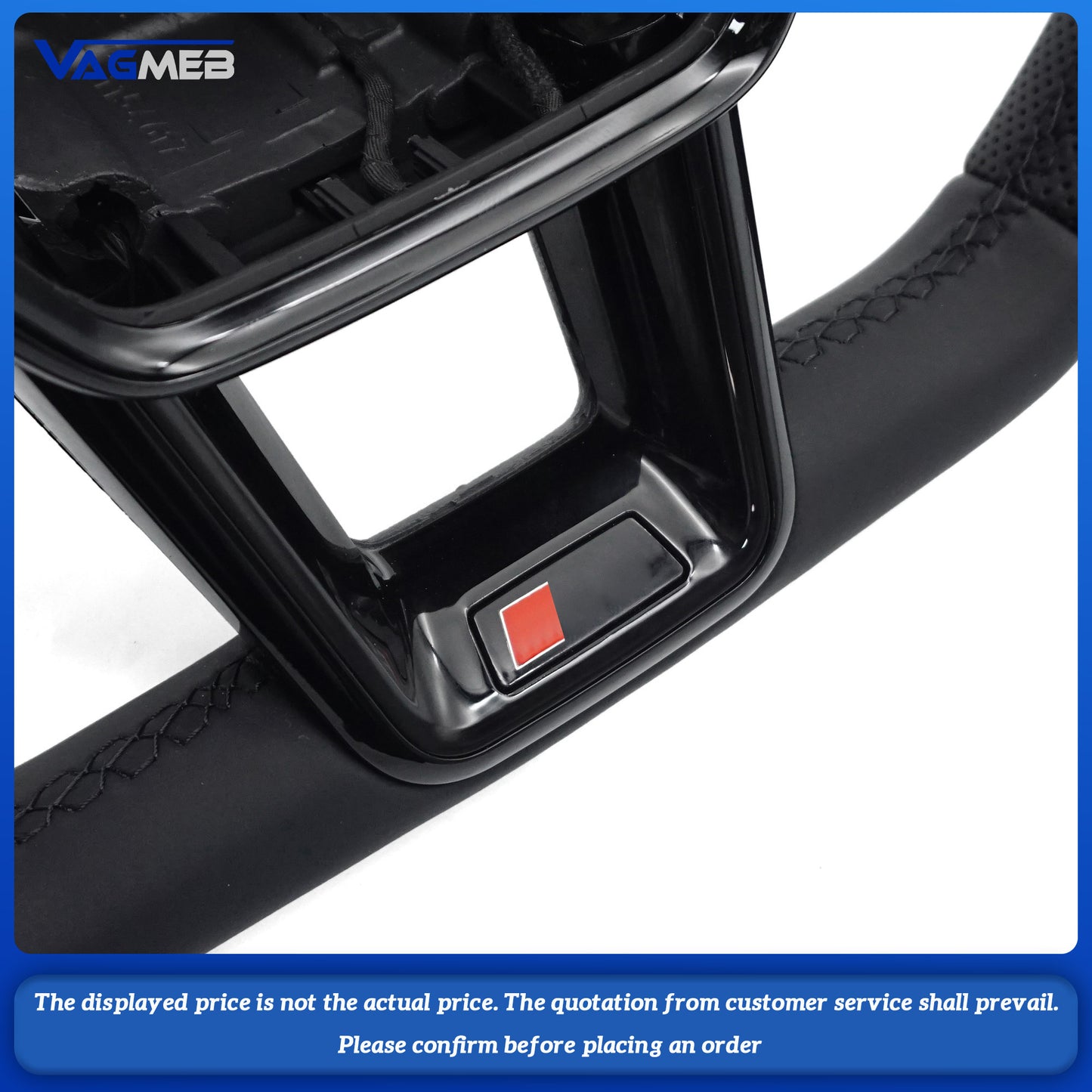 For Audi A6 RS6 C8 Pemi Perforated Leather Blat Bottomed Sports Steering Wheel