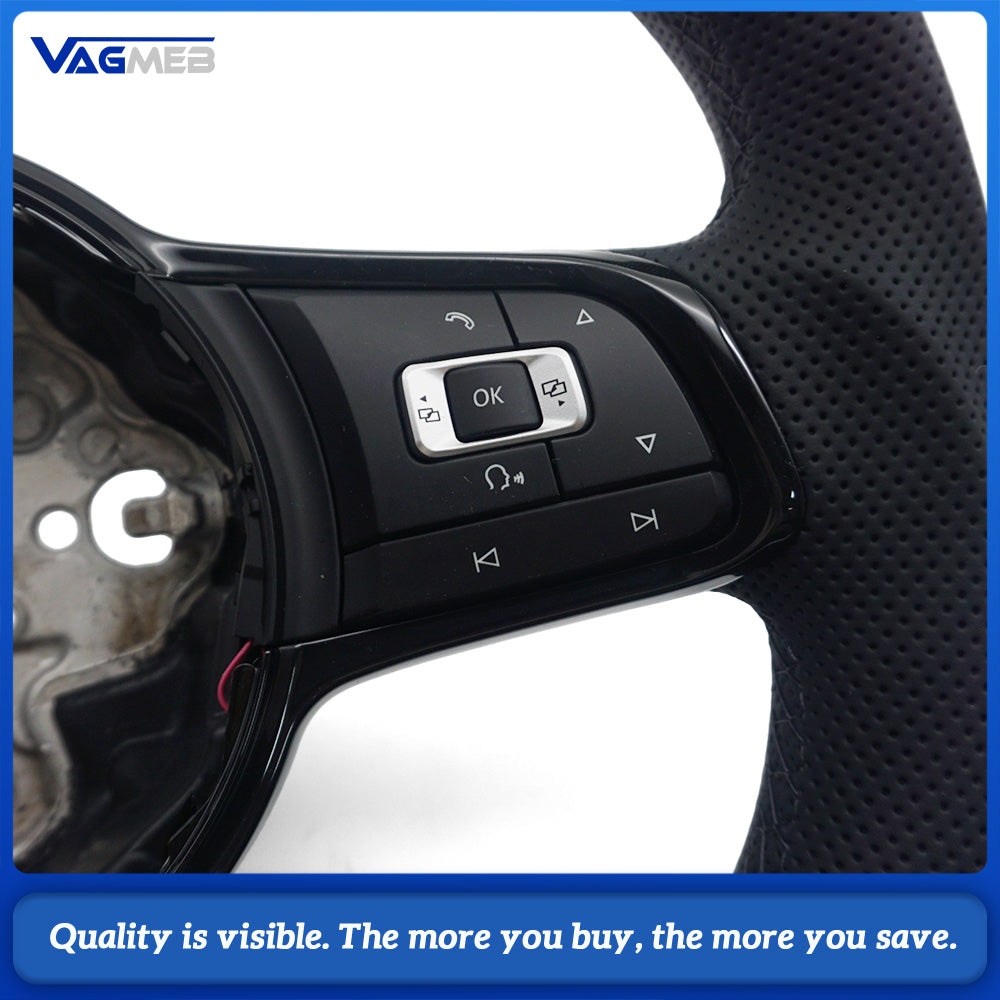 Steering Wheel For VW Golf 6 7 GTI R RS S-Line GTD Passat B8 B7 B6 MK7.5 MK4 VW Polo MK7 MK6 MK5 Sport Steering Wheel