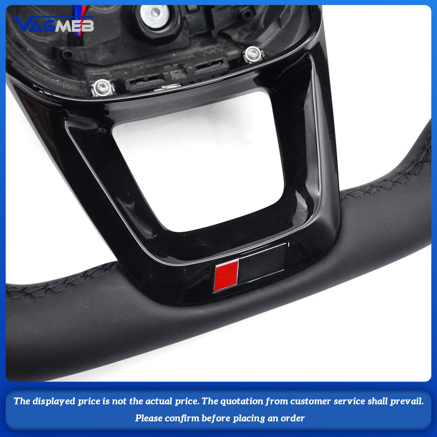 Half perforated leather multifunctional flat bottomed sports steering wheel with heating, For Audi Q5 FY Q7