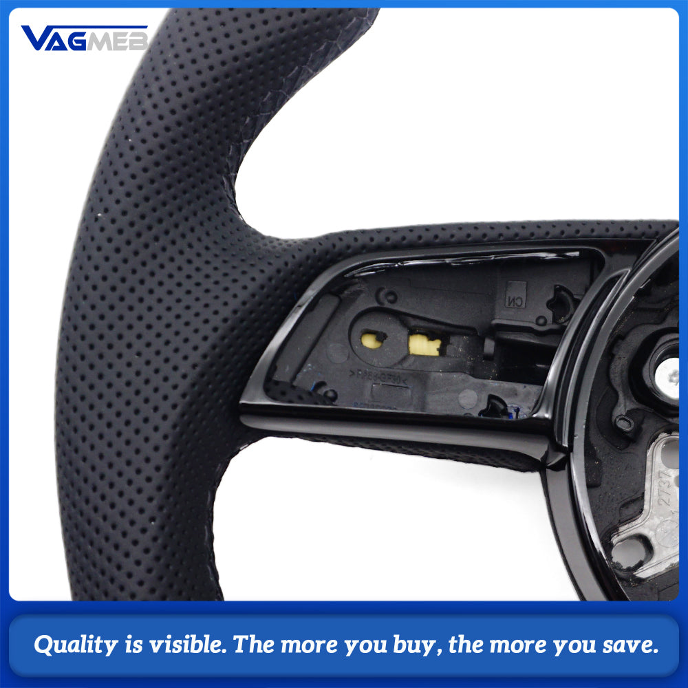 Sports style car steering wheel suitable for A4 S4 B9 A3 S3 8V RS4 RS5 A5 S5 leather steering wheel car accessories