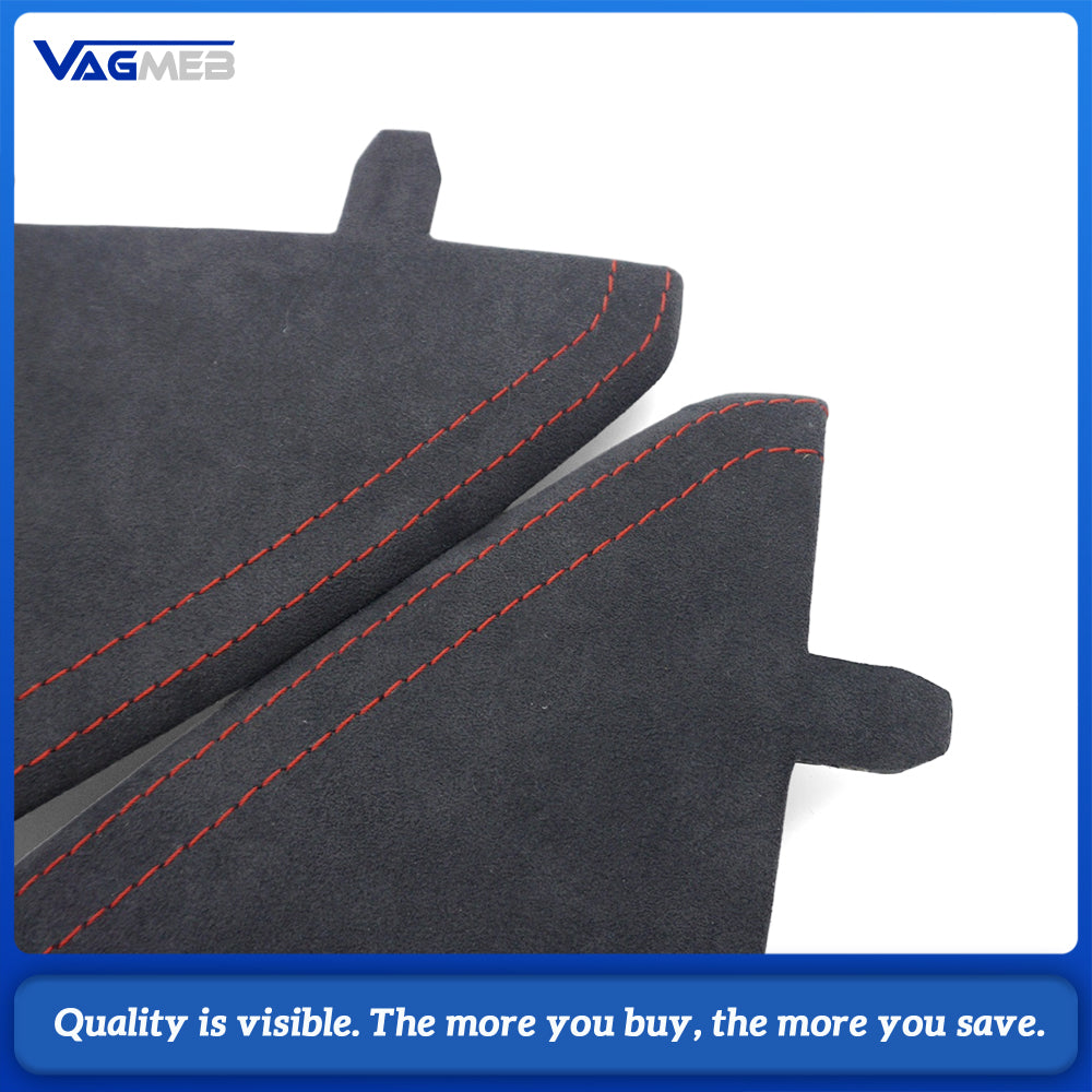 Car Instrument Panel Trim Cover RS3 Logo Suede Red Stitching Interior Decorative Panel For Audi A3 8Y