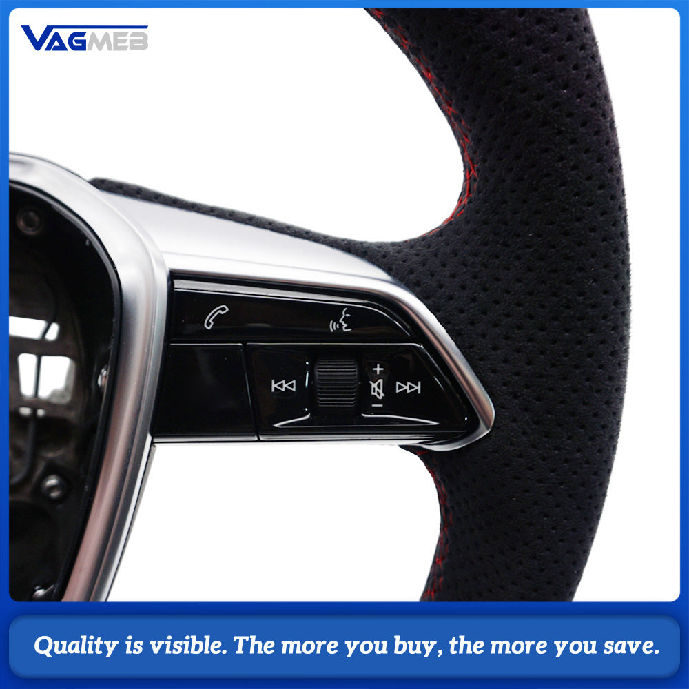 For Audi ABT logo A6 C7 C8 A7 A8 S6 S7 S8 RS6 RS7 RS8 Contain button paddle multi-functions and heating punch steering wheel