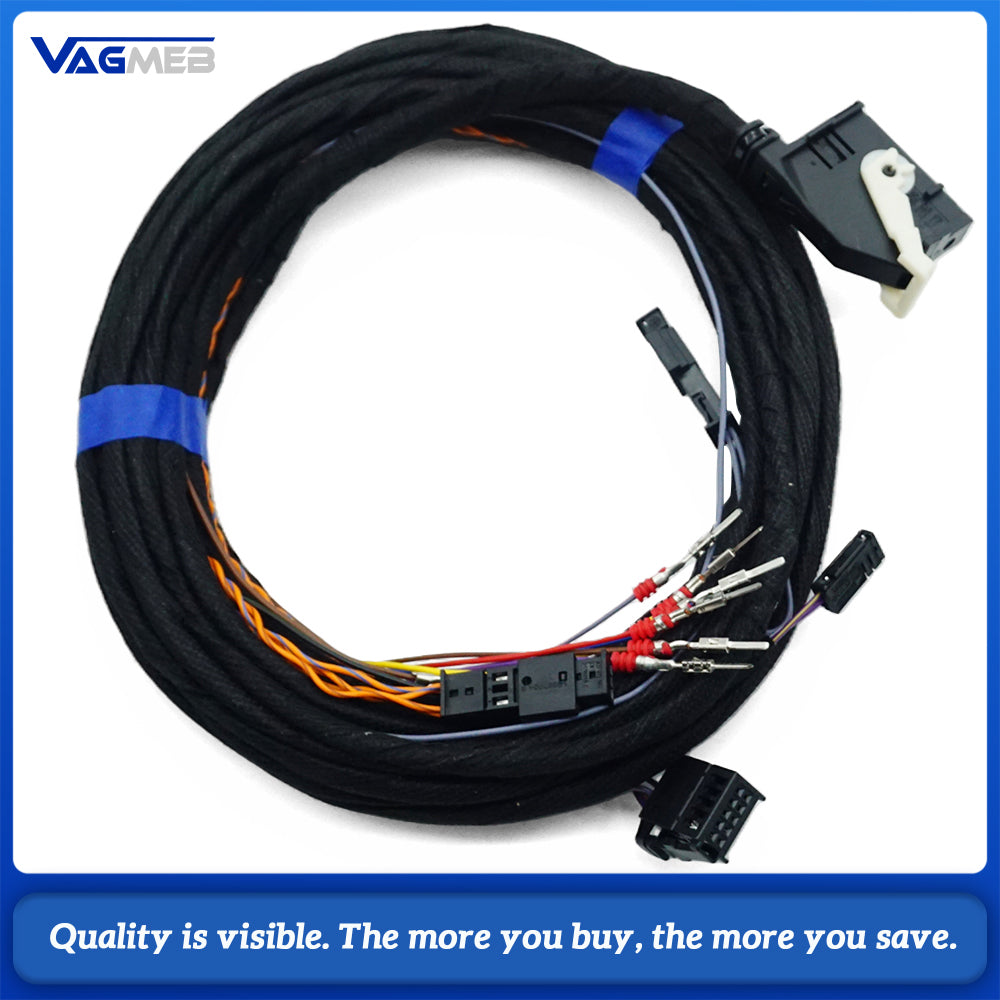 For VW Tiguan MK2 AD1 8K PDC OPS Parking Sensor Wiring Harness Cable Loom Upgrade Kit Front Rear Bumper Wire For VW Park Pilot Retrofit