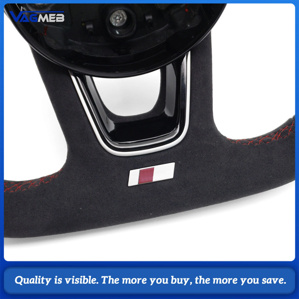 For Audi RS3 RS4 RS5 A3 8V A4 B9 A5 S3 S4 S5 Fully Perforated Leather Steering Wheel