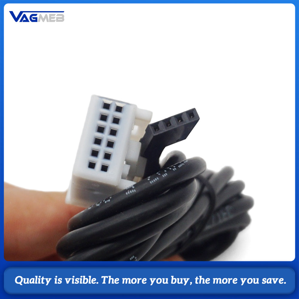 1.5M AUX Audio Wire Harness 3.5mm Male‑Male Stereo Aux Cable Car Radio Auxiliary Input Extension Cord