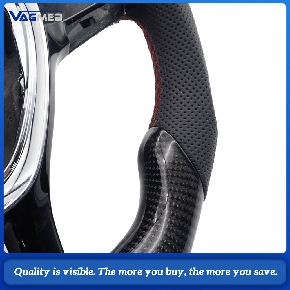 Custom Replacement Real Carbon Fiber Steering Wheel For VW GOLF 7 MK7 Transporter T6