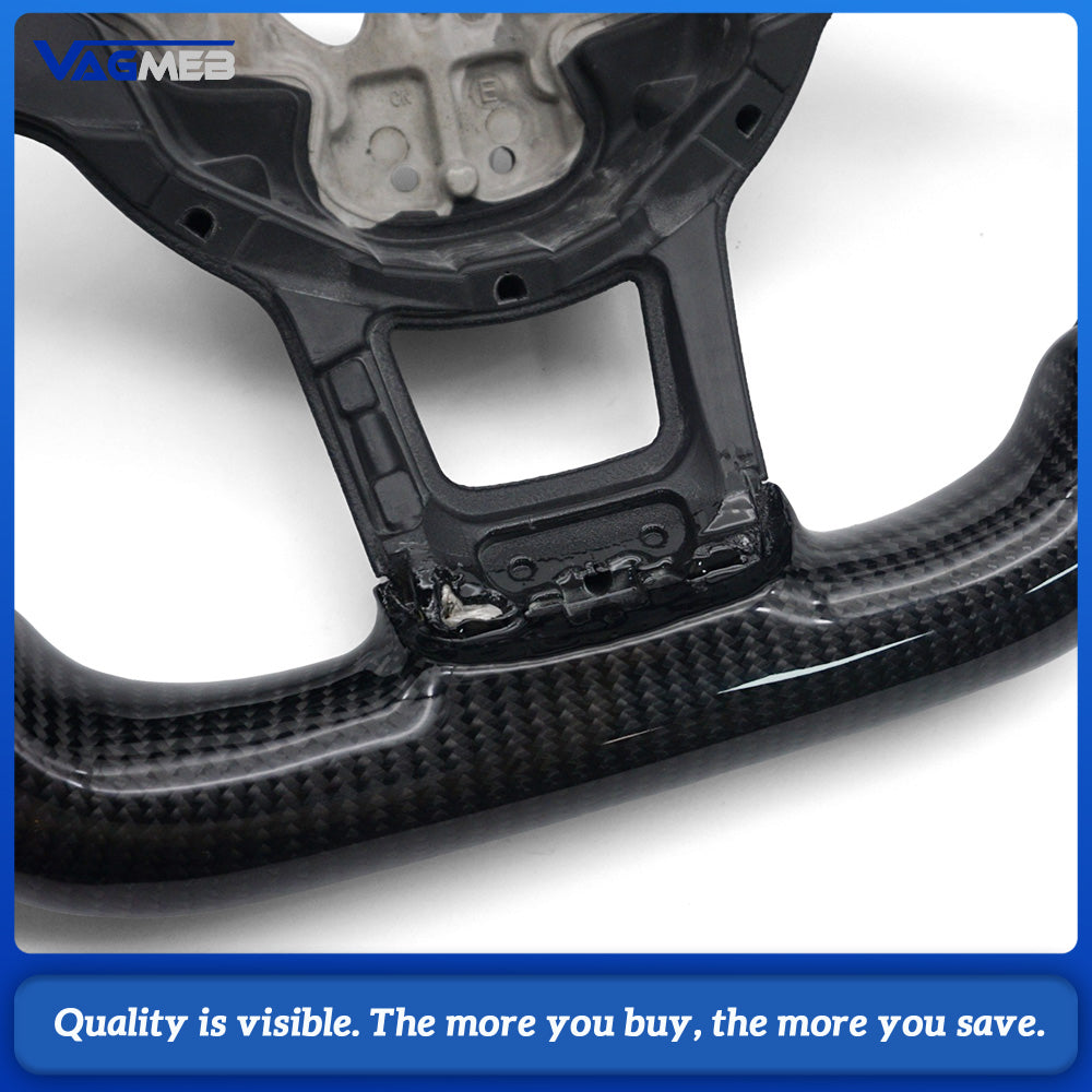 Real Carbon Fiber Steering Wheel for Gti Golf Vw MK7 2015-2019 Golf 7 R 2015-2017