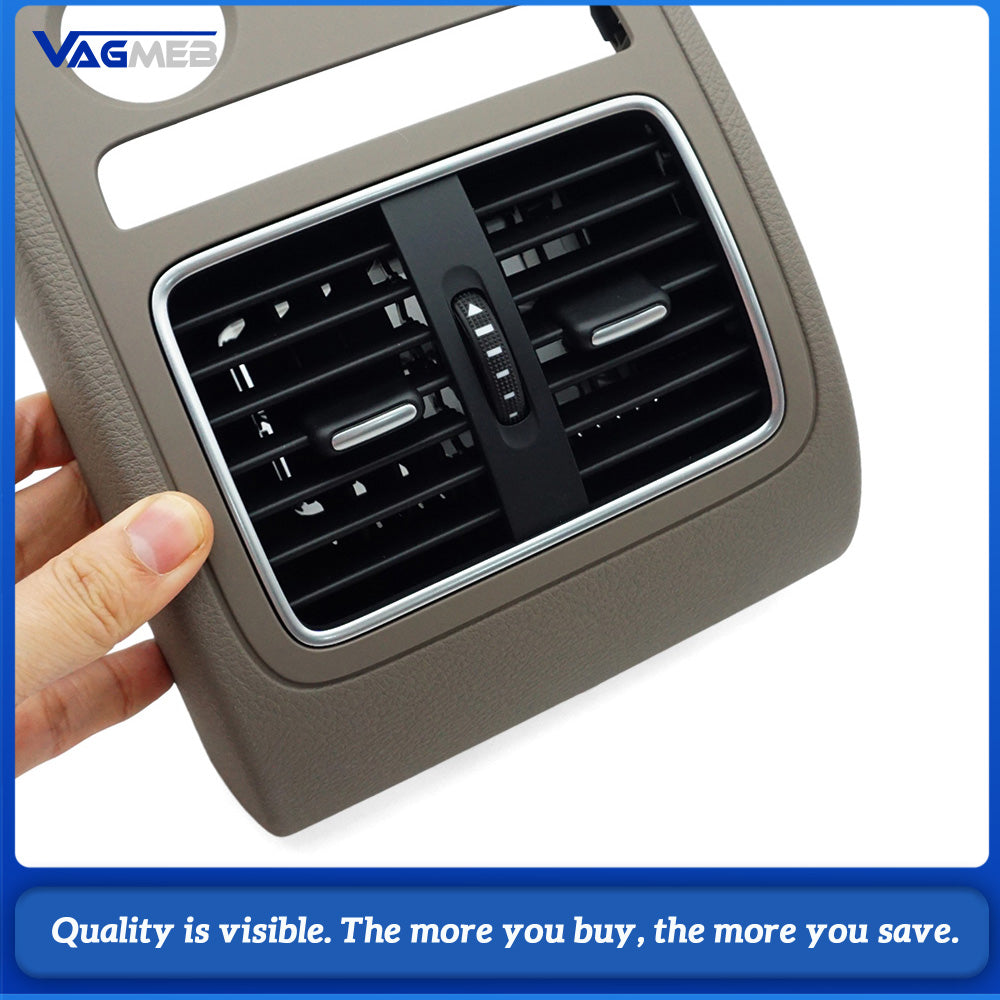 For VW Passat B7 CC 2009-2017 Rear Center Console Air Vent Panel Trim 3AD 864 298K coffee color