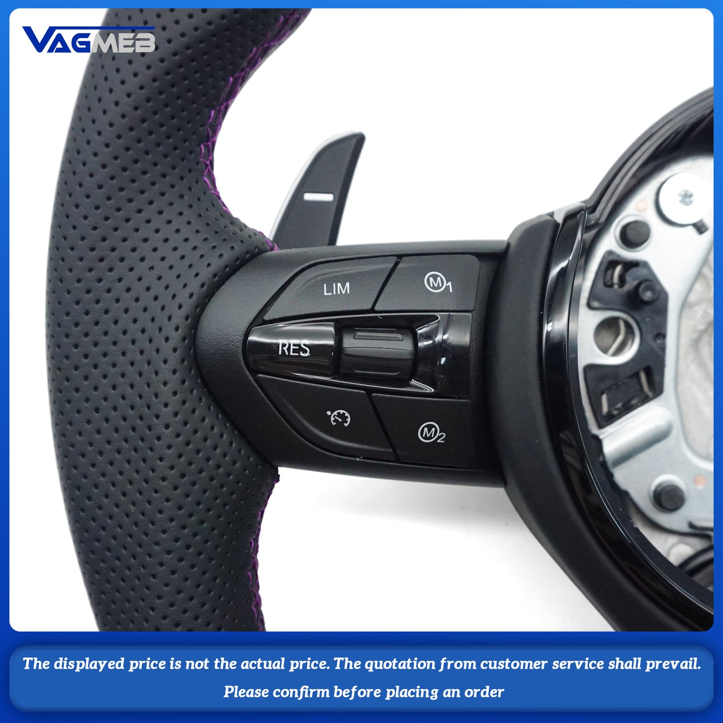 Custom BMW F style Darth Vader steering wheel For BMW F10 F20 F30 E60 E90 3 Series 5 Series leather perforated leather