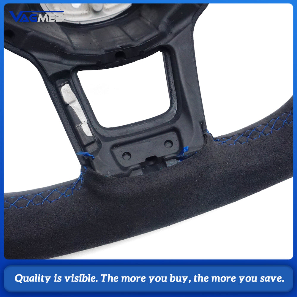 Suitable for VW Golf MK7 R GTI GTD GTE Polo GTI Scirocco 2015 2016 T-ROC Tiguan for Alcantara material steering wheel