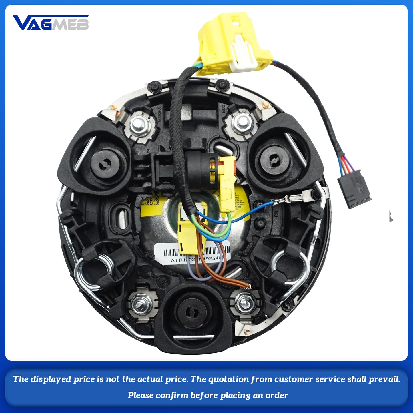 Steering wheel airbag cover multifunction steering wheel For Audi A4B9  yellow line